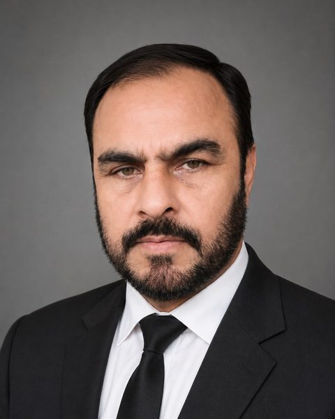 Portrait of Advocate Niaz Muhammad Ghumro